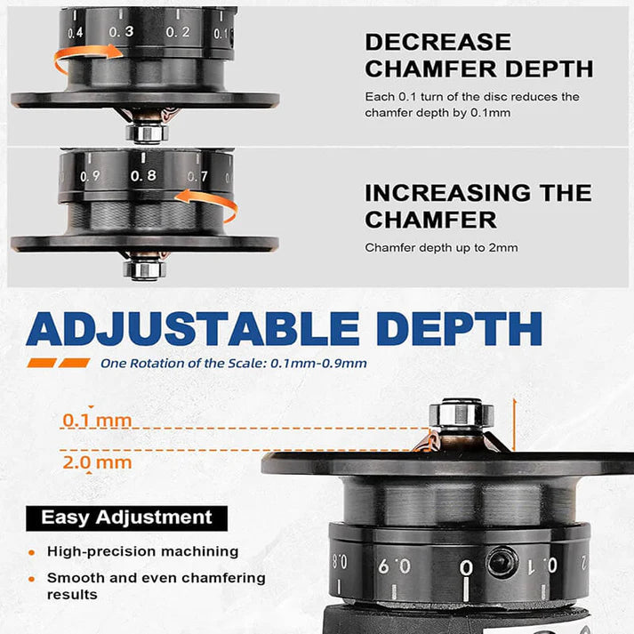 HandyHelperTools™ 2 in 1 Mini Pneumatic Chamfering Tool