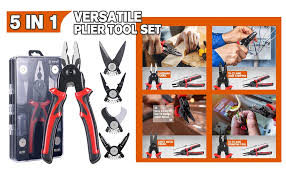 5 in 1 Universal Multi-purpose Interchangeable Head Pliers